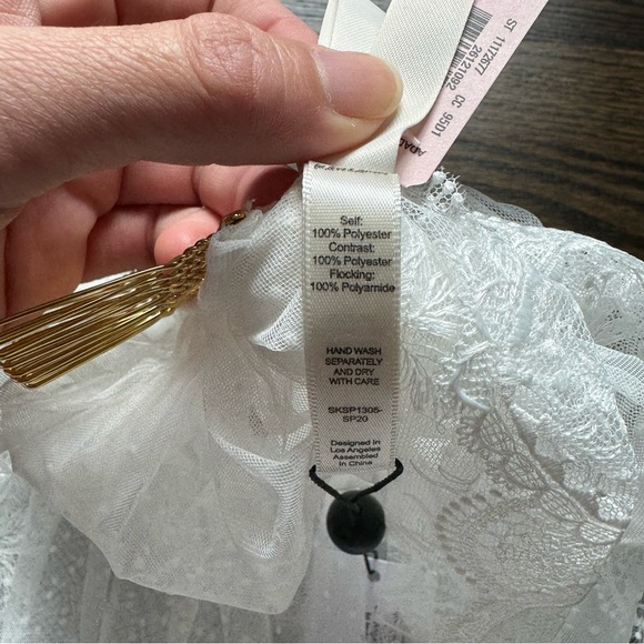 For Love And Lemons White Lace Hair Veil - Picture 4 of 5